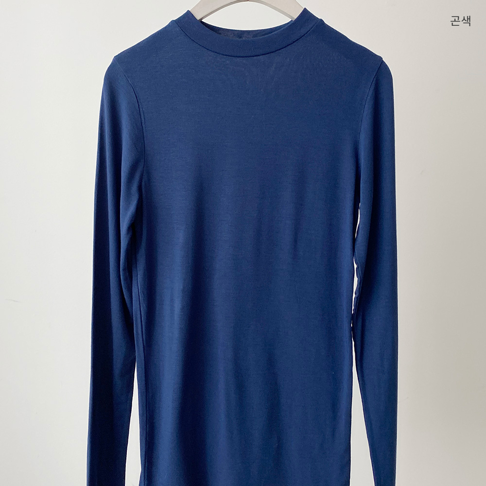 긴팔 티셔츠 네이비블루 색상 이미지-S1L93