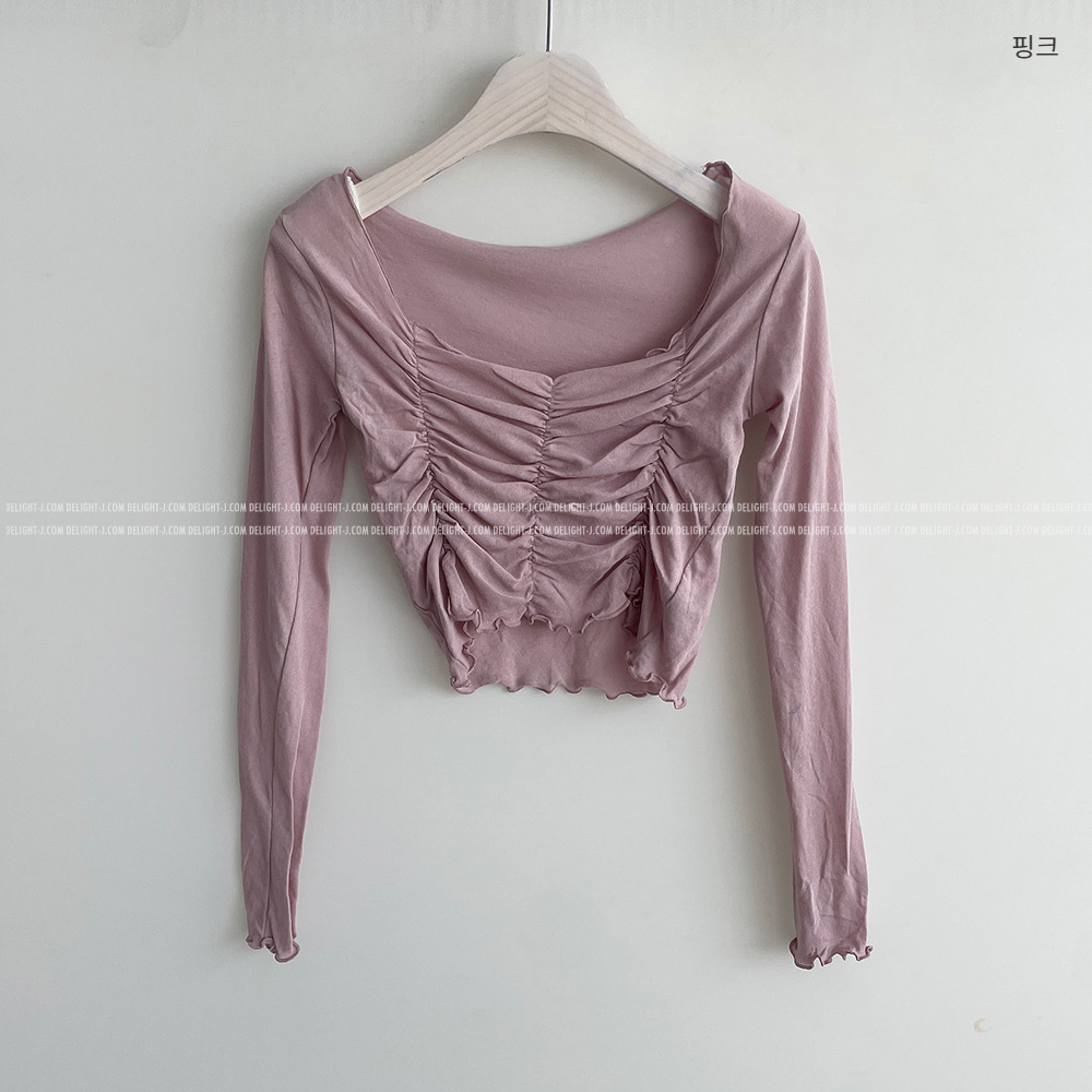 긴팔 티셔츠 코코아 색상 이미지-S1L46
